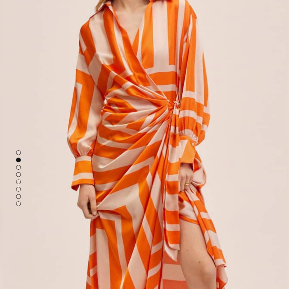 Mango oversized striped dress